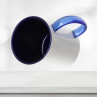 Кружка темно-синяя внутри с темно-синей ручкой из стекла Фото № 2